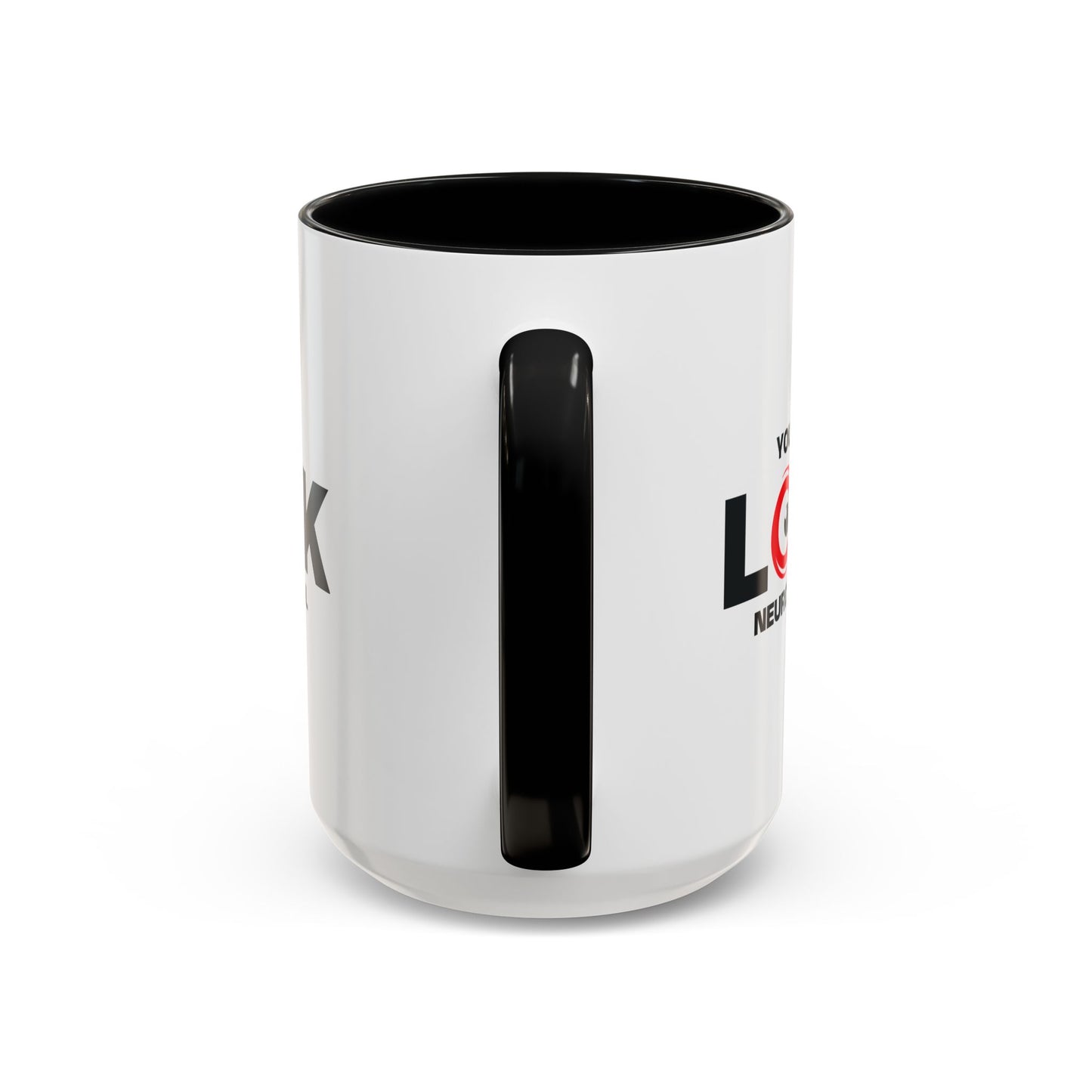 You Don't Look Neurotypical two-tone accent mug