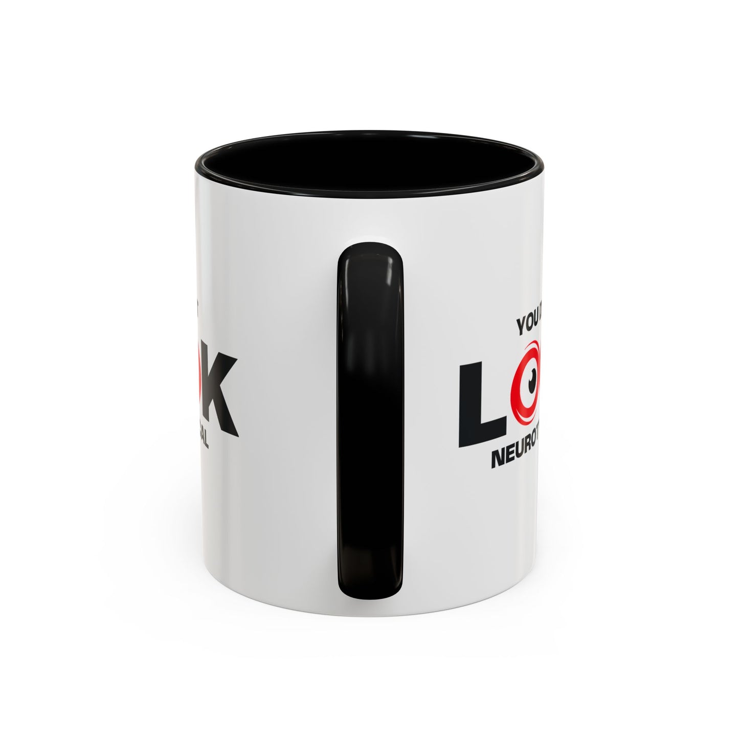 You Don't Look Neurotypical two-tone accent mug